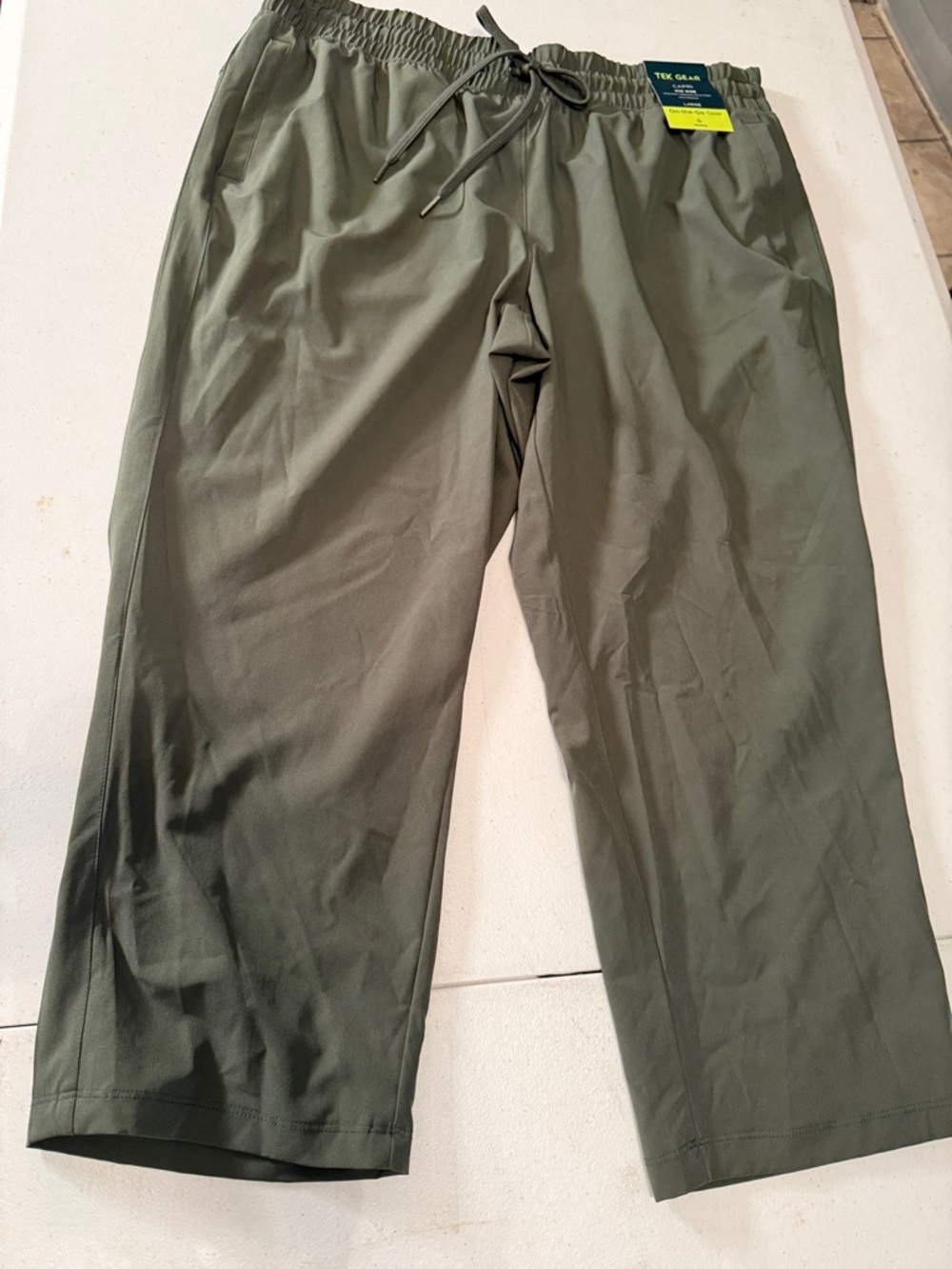 tek gear Olive Drawstring Track Pants